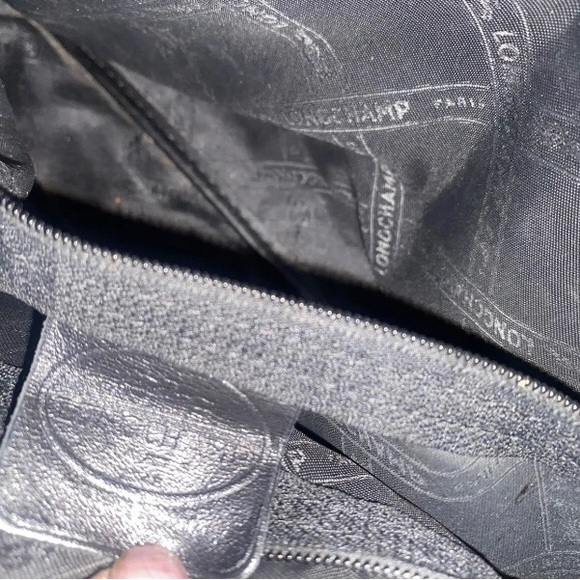 LONGCHAMP Frm FRANCE PEBBLED LEATHER BAGUETTE SHOULDER Crossbody Bag LUX - Picture 10 of 13